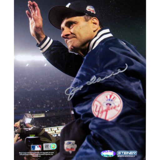 Joe Torre 2000 WS Carry Off Vertical 8X10 Photo (MLB Auth)