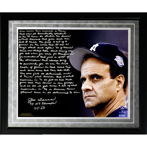 Joe Torre Facsimile 1998 Team of the Century Framed Metallic 16x20 Story Photo