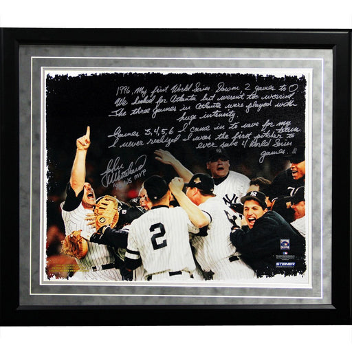 John Wetteland Facsimile 1996 World Series Framed Metallic 16x20 Story Photo