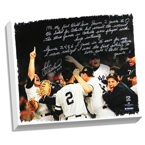 John Wetteland Facsimile 1996 World Series Stretched 22x26 Story Canvas