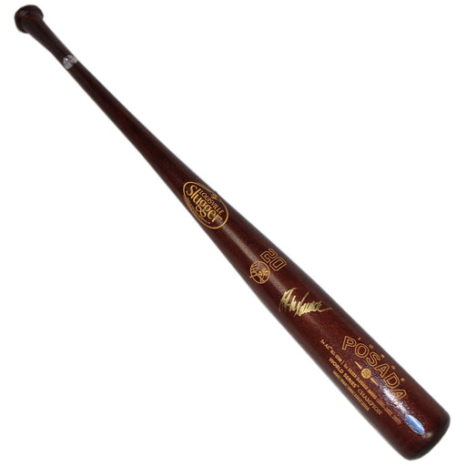 Jorge Posada Signed Commemorative Stat Bat (MLB Auth)