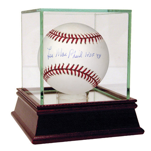 Lee MacPhail Signed OAL Baseball wHOFInsc.(JSA)