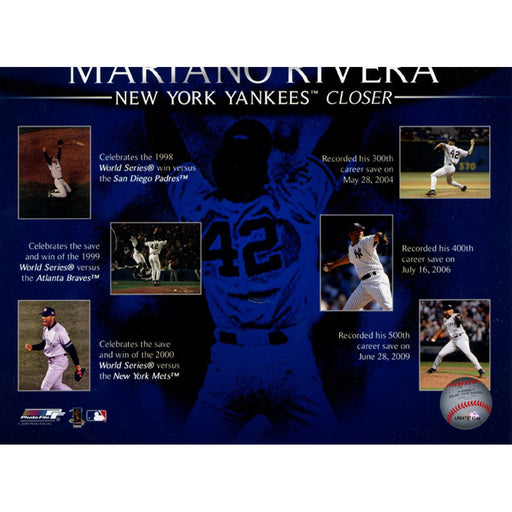 Mariano Rivera Career Saves Timeline Collage 8x10 Photo