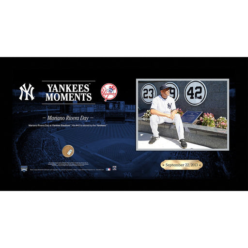 Mariano Rivera Day at Yankee Stadium 10x20 Collage w Game Used Dirt