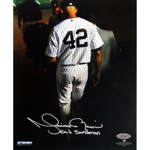 Mariano Rivera Final Exit At Yankee Stadium Signed 16x20 Photo wExit Sandman Insc