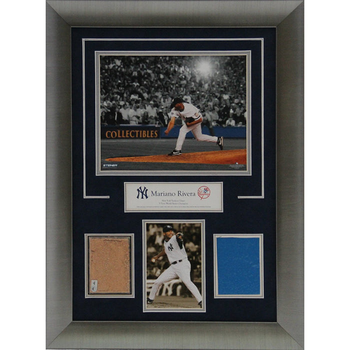 Mariano Rivera Framed Old Stadium Dirt and Wall Panel Collage - 14x20 7565