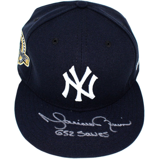 Mariano Rivera Signed New York Yankees Farewell Hat (Sz 7 38) (Style 2) - Front Mo Logo NY on Side w 652 Saves Insc.