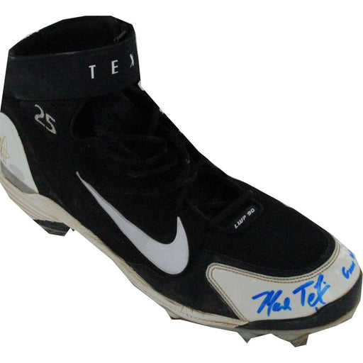 Mark Teixeira Signed Game Used Cleat w Game Used Insc (Single)