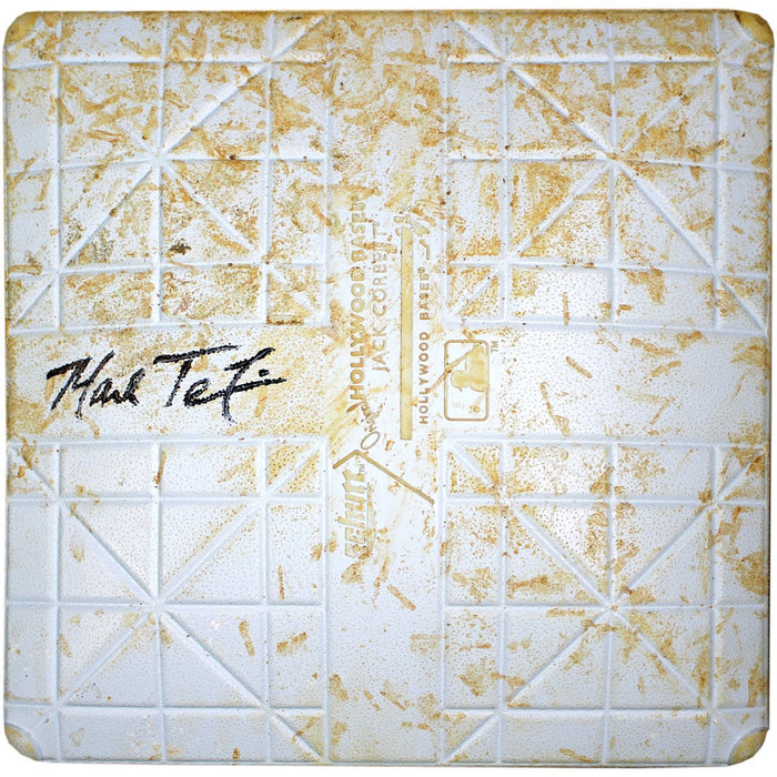 Mark Teixeira Signed Rays at Yankees 5-02-2014 Game Used Third Base (Innings 6-9) (MLB Auth) (HZ107390)