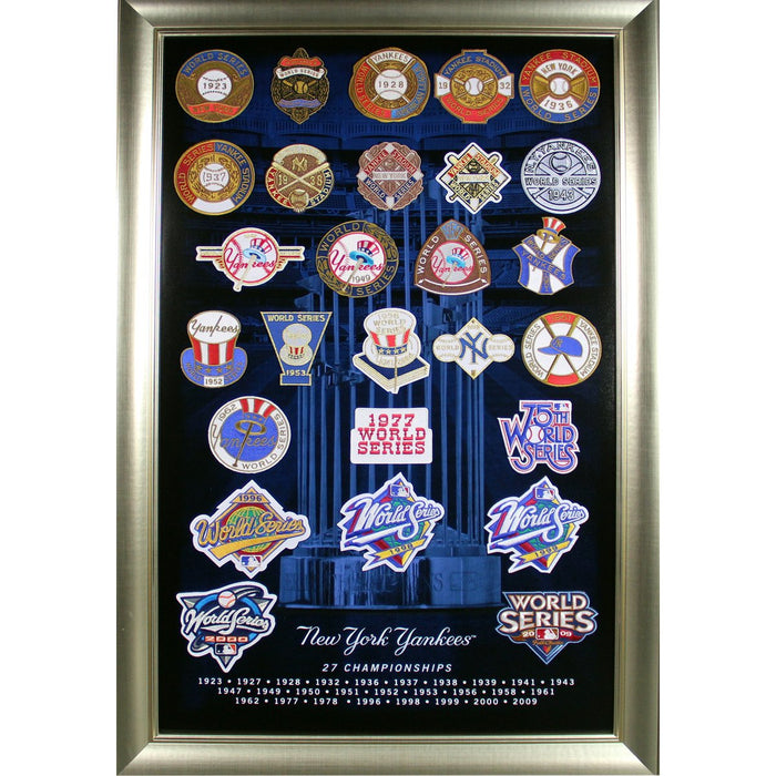 New York Yankees 27 World Series Titles Patch Collage (20x32 212-068)