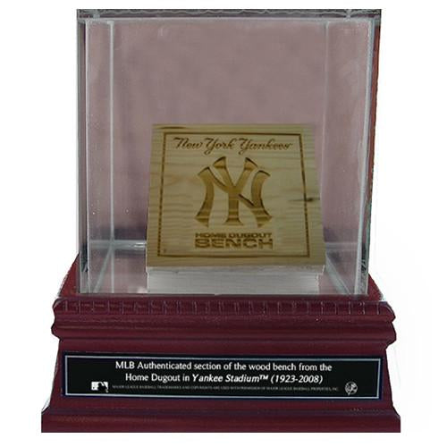 New York Yankees Bench Slice w Glass Display Case