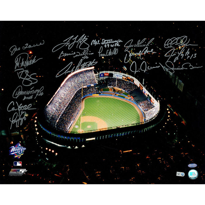 New York Yankees Multi-Signed 1999 WS Celebration 16x20 Photo (17 Signatures) (MLB Auth)