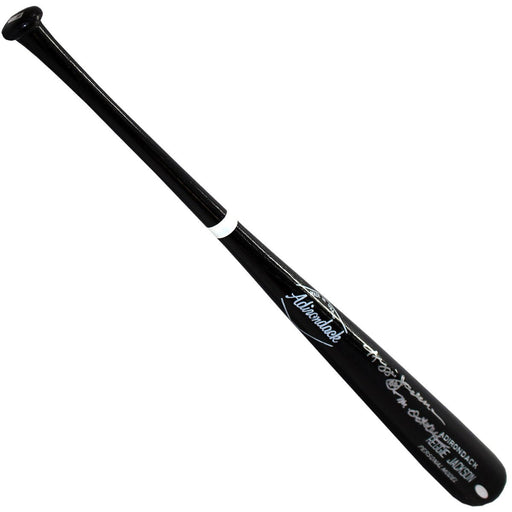 Reggie Jackson Signed Game Model Black Adirondack Bat w Mr. October Insc. (MLB Auth)