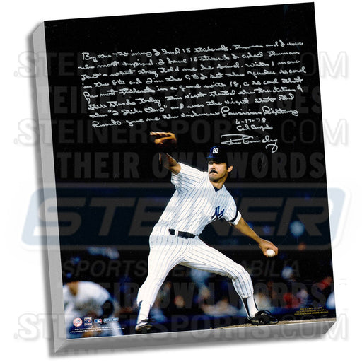 Ron Guidry Facsimile 18 K Game Stretched 22x26 Story Canvas