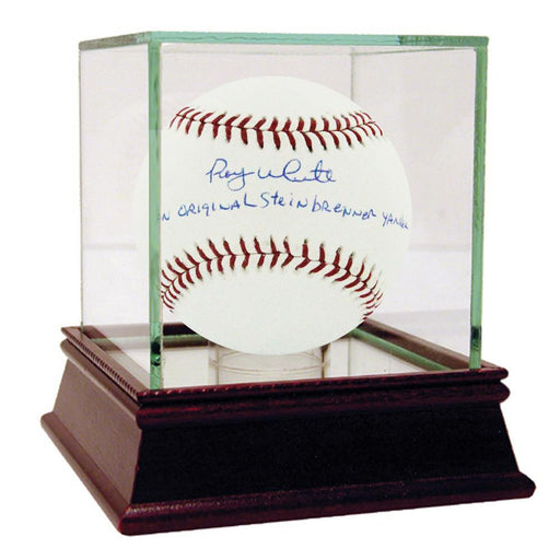 Roy White MLB Baseball w An Original Steinbrenner Yankee Insc