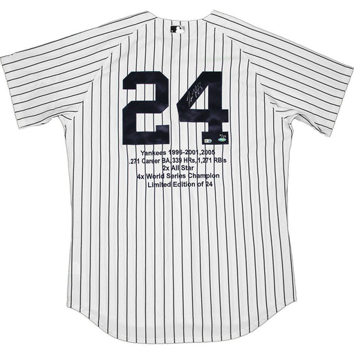 Tino Martinez Signed Authentic Pinstripe Yankees Jersey w Embroidered Stats (LE24)(MLB Auth)