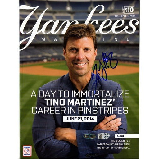 Tino Martinez Signed Tino Martinez Day Yankees Magazine (62114)