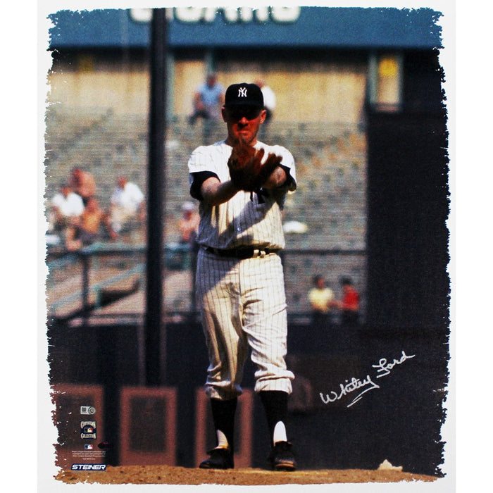 Whitey Ford On Mound Signed 20x24 Canvas (Getty 153125508)