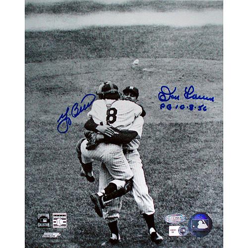 Yogi Berra Don Larsen Dual Signed 8x10 Photo (WS.P.G 10.8.56 Insc.) SSM Holo