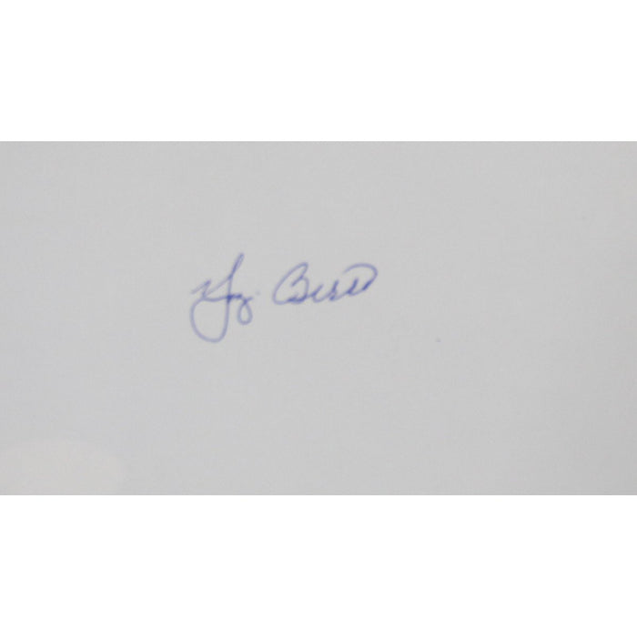 Yogi Berra Signed 3x5 Note Card (JSA)