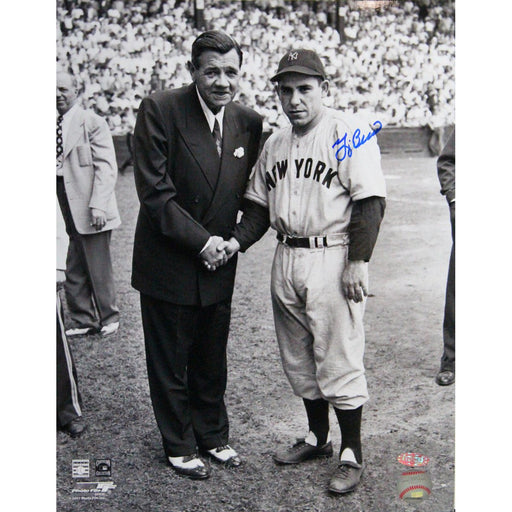 Yogi Berra Signed with Babe Ruth 11X14 Photo (MLB Auth)