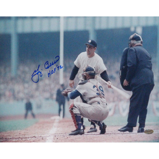 Yogi Berra Turning Towards Catcher 11x14 Vertical Photo w HOF 72 insc