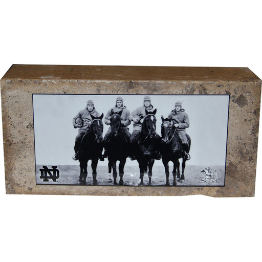 Notre Dame Brick with 4 Horsemen Nameplate