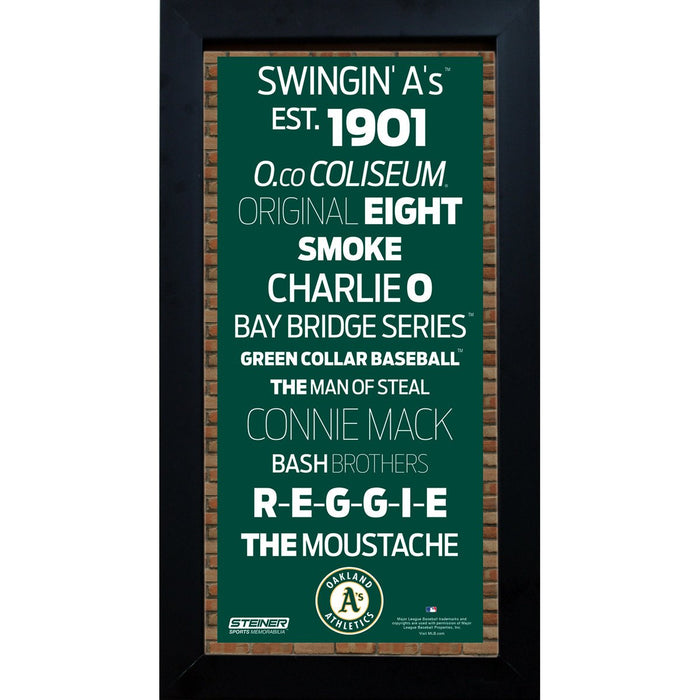 Oakland Athletics Subway Sign 6x12 Framed Photo