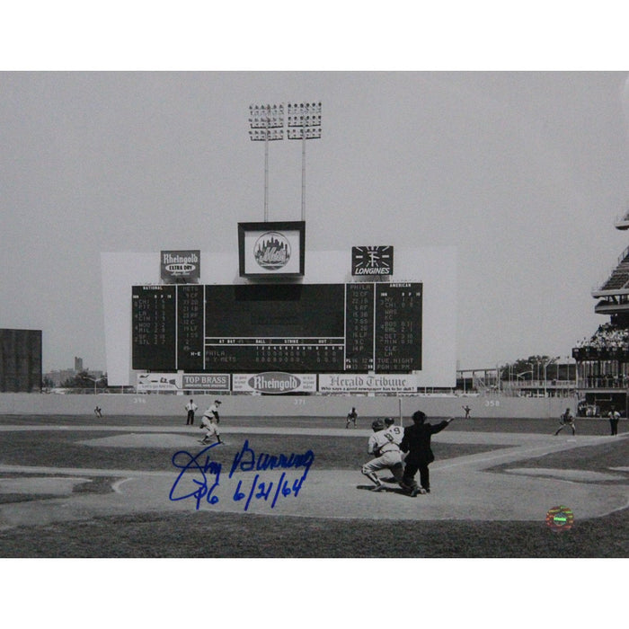 Jim Bunning Autographed Horizontal 8x10 Photo w PG 62164 Insc. (3rd Party Holo and Cert)