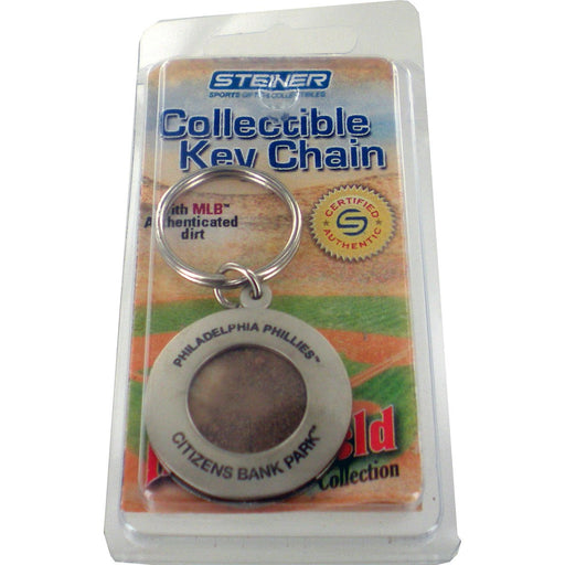 Philadelphia Phillies Keychain w Game Used Dirt