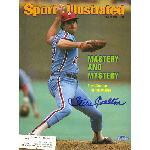 Steve Carlton Signed 72180 Sports Illustrated Magazine