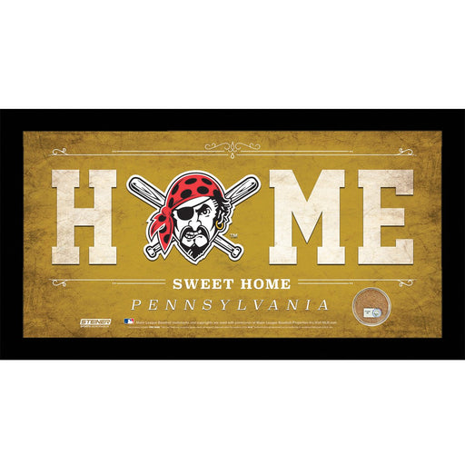 Pittsburgh Pirates 10x20 Home Sweet Home Sign with Game-Used Dirt from PNC Park