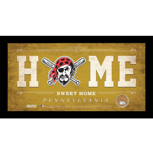 Pittsburgh Pirates 6x12 Home Sweet Home Sign with Game-Used Dirt from PNC Park