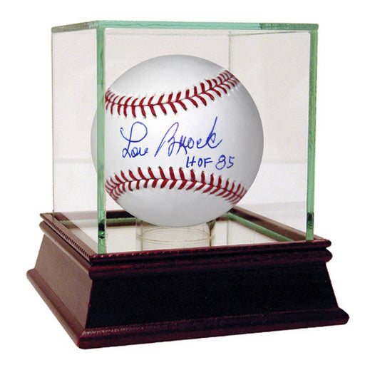 Lou Brock Signed MLB Baseball w HOF Insc