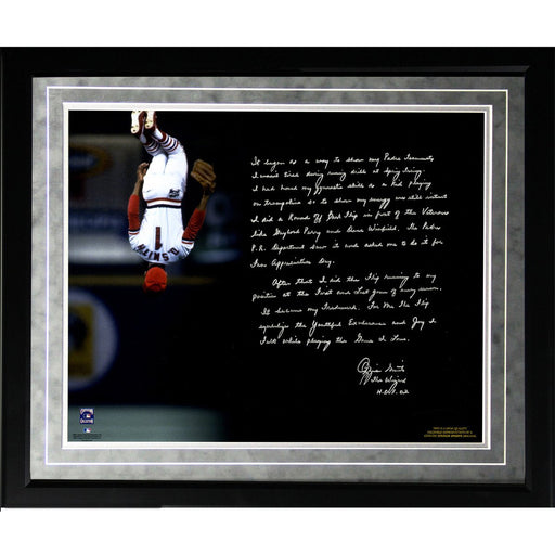 Ozzie Smith Facsimile Flip Framed Metallic 16x20 Story Photo