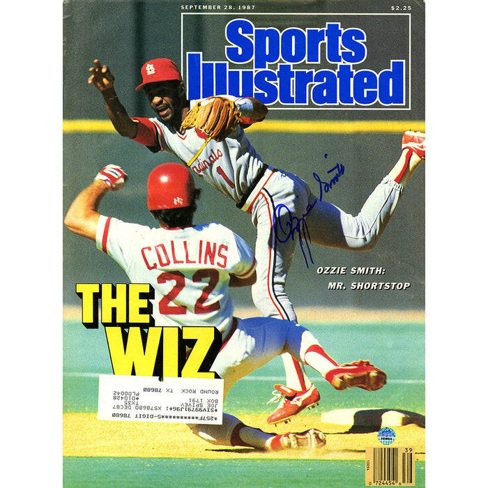 Ozzie Smith Signed 92887 Sports Illustrated Magazine