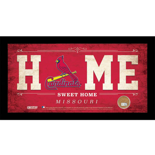 St. Louis Cardinals 6x12 Home Sweet Home Sign with Game-Used Dirt from Busch Stadium