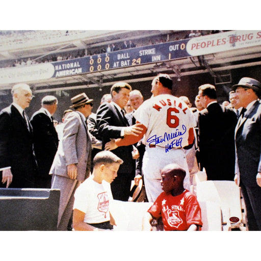 Stan Musial Signed With JFK 16x20 Photo w HOF insc (Stan the Man Auth)