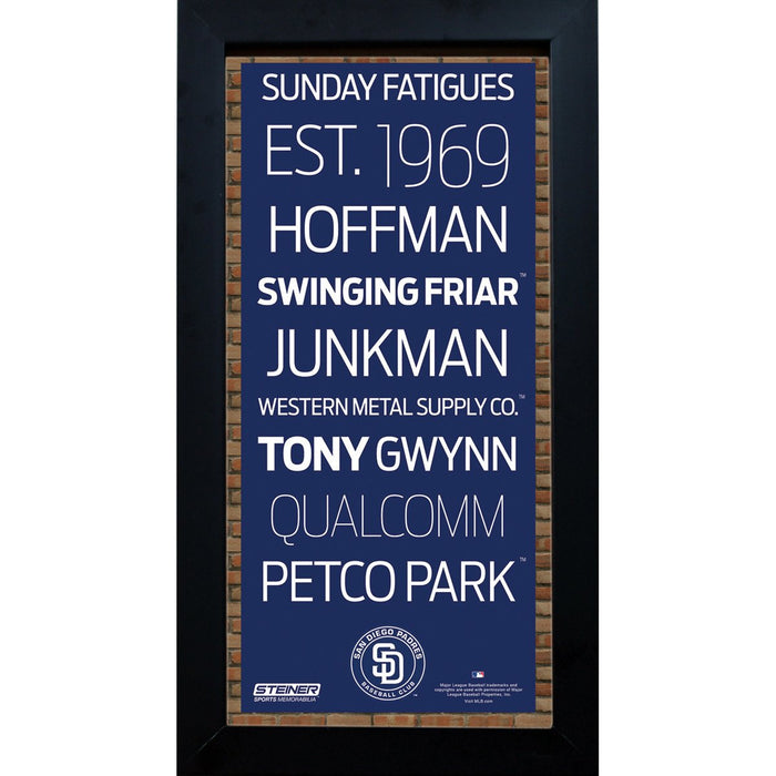 San Diego Padres Subway Sign 6x12 Framed Photo