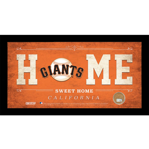 San Francisco Giants 10x20 Home Sweet Home Sign with Game-Used Dirt from AT&T Park