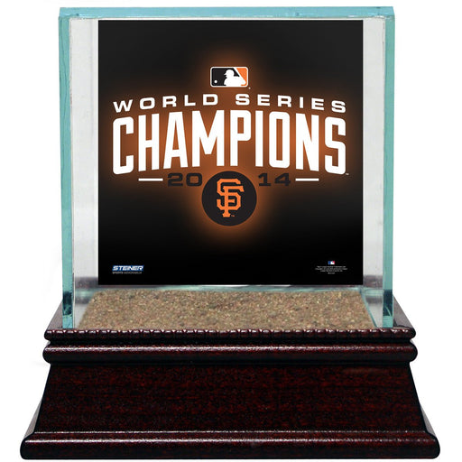 San Francisco Giants 2014 World Series Champions Single Glass Baseball Case W Authentic AT&T Park Stadium Dirt