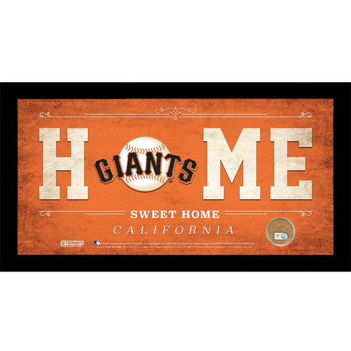 San Francisco Giants 6x12 Home Sweet Home Sign with Game-Used Dirt from AT&T Park