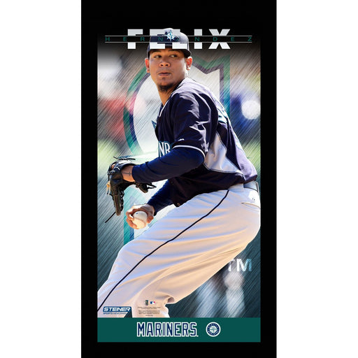 Felix Hernandez Seattle Mariners Player Profile Wall Art 9.5x19 Framed Photo