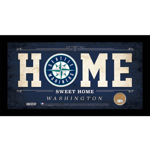 Seattle Mariners 6x12 Home Sweet Home Sign with Game-Used Dirt from Safeco Field