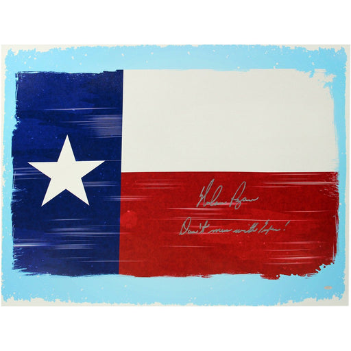 Nolan Ryan Signed Texas Flag 28x35 Canvas w Dont Mess With Texas Insc