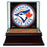 Toronto Blue Jays Glass Single Baseball Case with Team Logo Background and Authentic Field Dirt Base (MLB Auth)