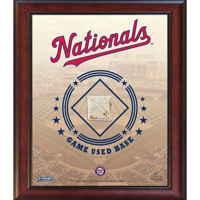 Washington Nationals Game Used Base 11x14 Stadium Collage