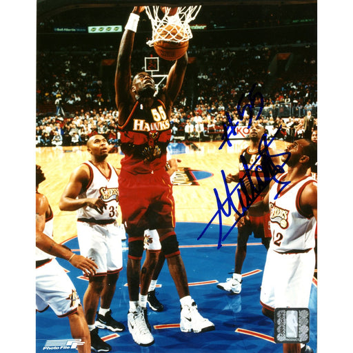 Dikembe Mutombo Dunking Hawks 8x10 (AS)