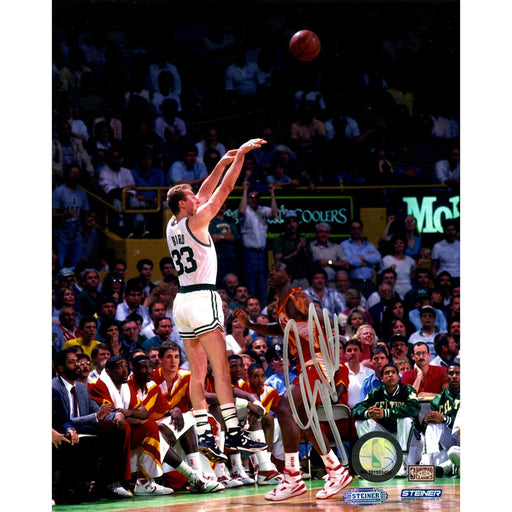 Dominique Wilkins Signed Guarding Larry Bird 8x10 Photo (Getty 81678122)