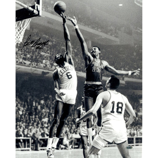 Bill Russell Signed vs Wilt Chamberlain 16x20 Photo (SI Auth)